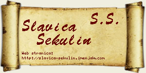 Slavica Sekulin vizit kartica